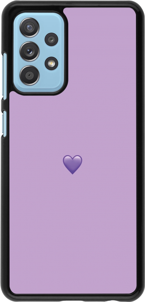 Samsung Galaxy A52 Case Hülle Valentine 2023 purpule single heart