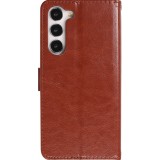 Hülle Samsung Galaxy A14 - Premium Flip Leder Tasche - Braun