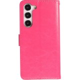 Hülle Samsung Galaxy S23 - Premium Flip Leder Tasche - Dunkelrosa