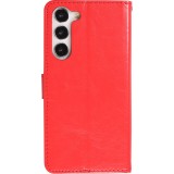 Hülle Samsung Galaxy A34 - Premium Flip Leder Tasche - Rot