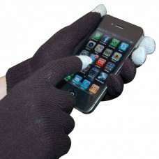 Universal Handschuhe für Winter mit Touchscreen kompatibilität - Universalgrösse Schwarz