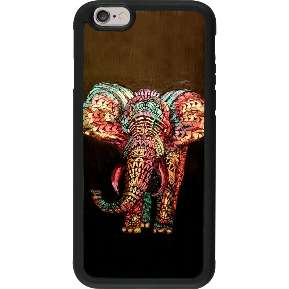 Hülle iPhone 6/6s - Silikon schwarz Elephant 02