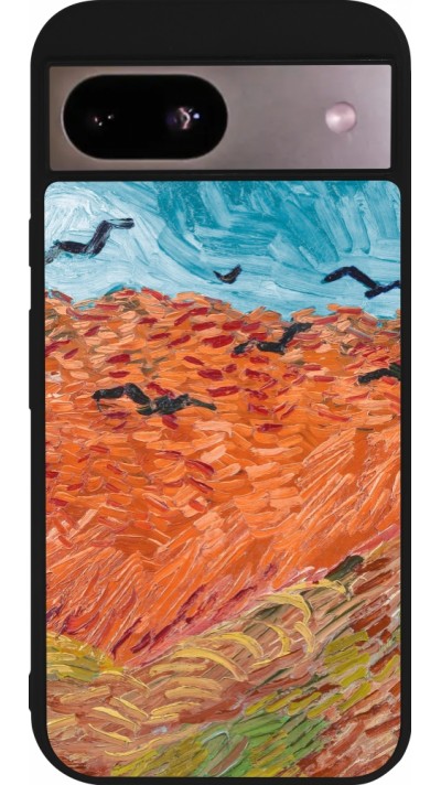 Google Pixel 8a Case Hülle - Silikon schwarz Autumn 22 Van Gogh style