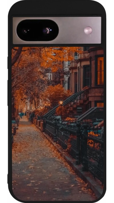 Google Pixel 8a Case Hülle - Silikon schwarz Autumn 2024 city