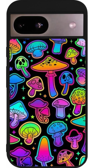 Google Pixel 8a Case Hülle - Silikon schwarz Autumn 2024 magic mushrooms