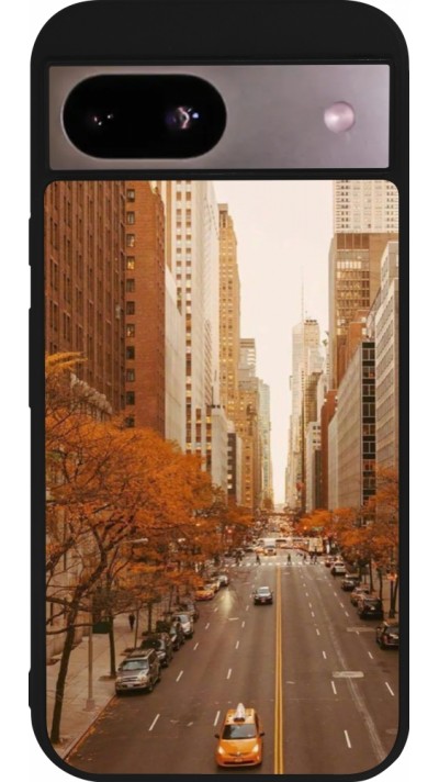 Google Pixel 8a Case Hülle - Silikon schwarz Autumn 2024 New York city