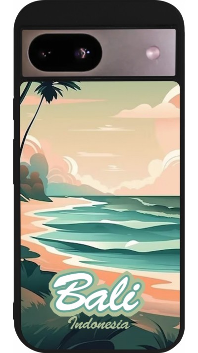 Google Pixel 8a Case Hülle - Silikon schwarz Bali Landscape