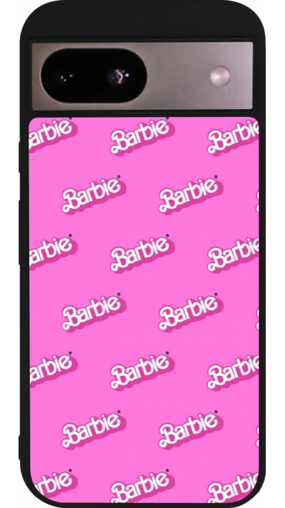 Google Pixel 8a Case Hülle - Silikon schwarz Barbie Pattern