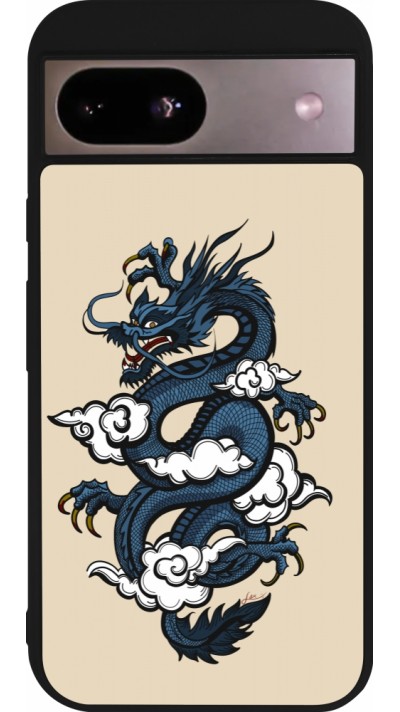 Google Pixel 8a Case Hülle - Silikon schwarz Blue Dragon Tattoo