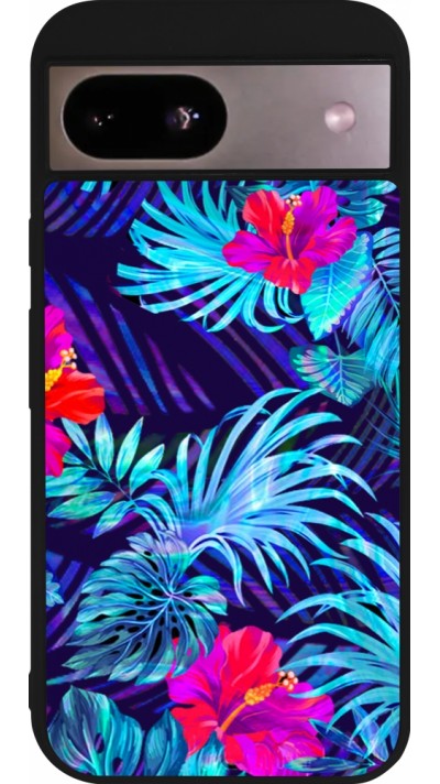 Google Pixel 8a Case Hülle - Silikon schwarz Blue Forest