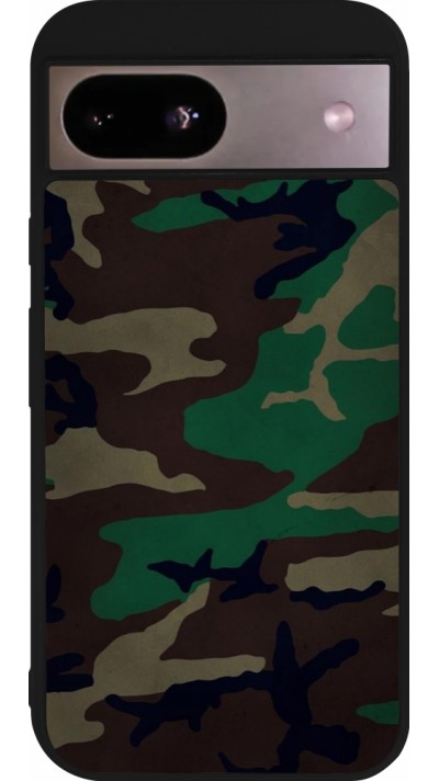 Google Pixel 8a Case Hülle - Silikon schwarz Camouflage 3