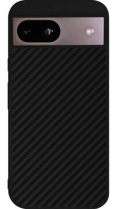 Google Pixel 8a Case Hülle - Silikon schwarz Carbon Basic