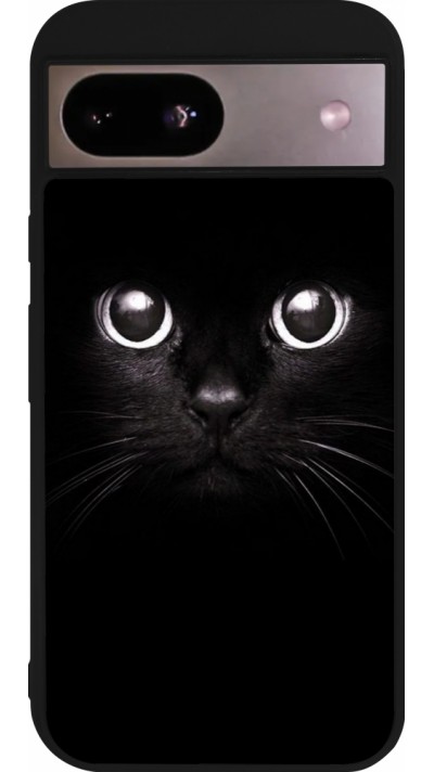 Google Pixel 8a Case Hülle - Silikon schwarz Cat eyes