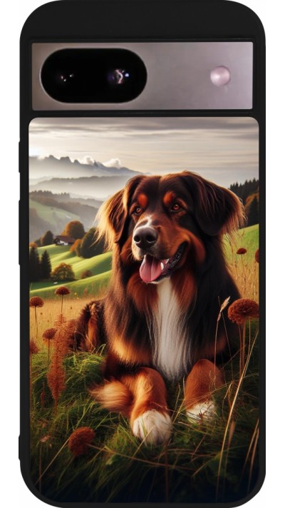 Google Pixel 8a Case Hülle - Silikon schwarz Hund Land Schweiz