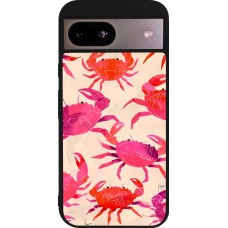 Google Pixel 8a Case Hülle - Silikon schwarz Crabs Paint