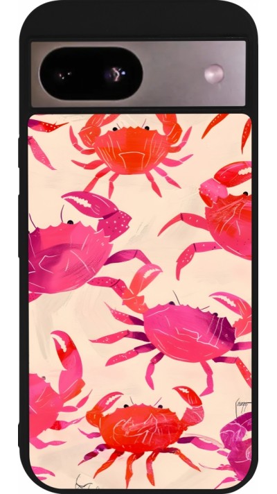 Google Pixel 8a Case Hülle - Silikon schwarz Crabs Paint