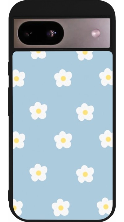 Google Pixel 8a Case Hülle - Silikon schwarz Easter 2024 daisy flower