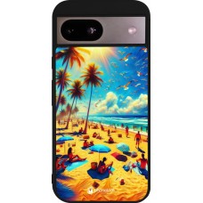 Google Pixel 8a Case Hülle - Silikon schwarz Sommer Paradies Farbe