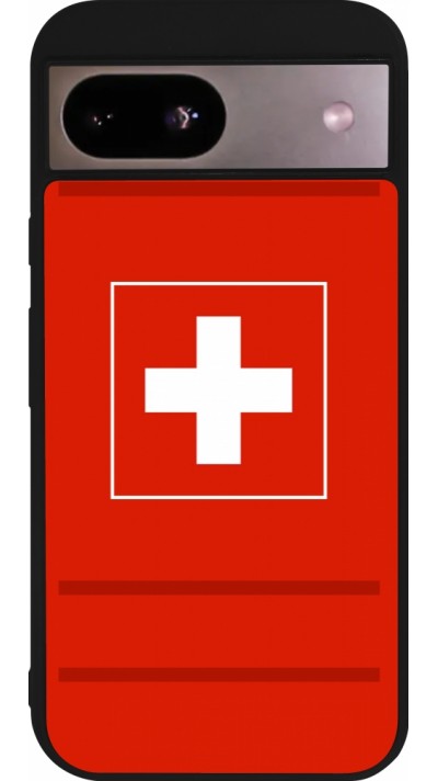 Google Pixel 8a Case Hülle - Silikon schwarz Euro 2020 Switzerland