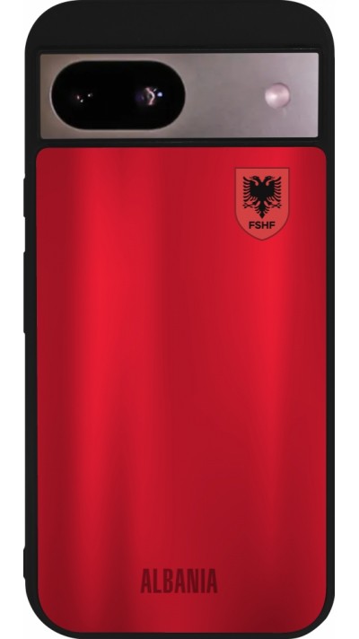 Google Pixel 8a Case Hülle - Silikon schwarz Albanien personalisierbares Fussballtrikot