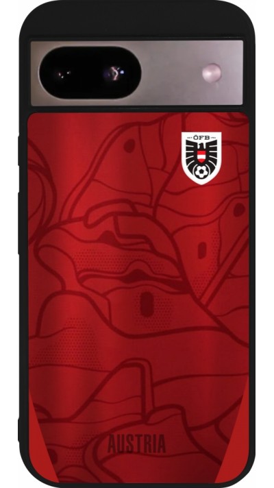 Google Pixel 8a Case Hülle - Silikon schwarz Austria personalisierbares Fussballtrikot