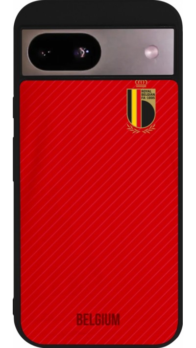 Google Pixel 8a Case Hülle - Silikon schwarz Belgien 2022 personalisierbares Fußballtrikot