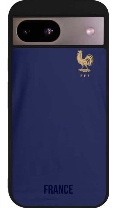 Google Pixel 8a Case Hülle - Silikon schwarz Frankreich 2022 personalisierbares Fussballtrikot