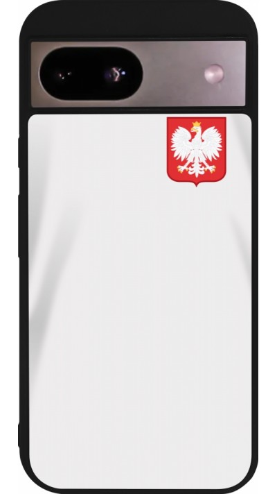 Google Pixel 8a Case Hülle - Silikon schwarz Polen 2022 personalisierbares Fussballtrikot