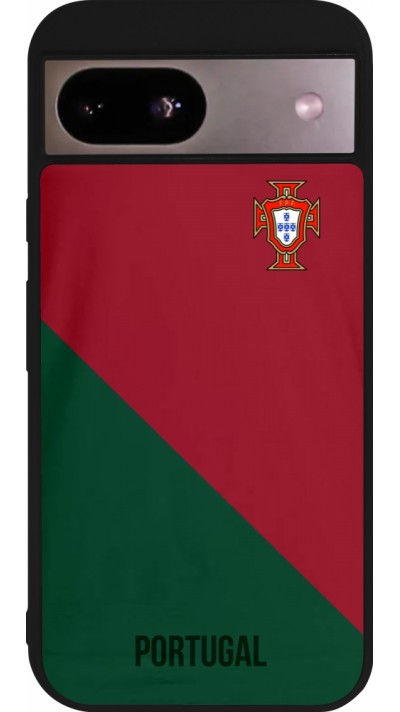 Google Pixel 8a Case Hülle - Silikon schwarz Fussballtrikot Portugal2022