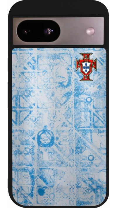 Google Pixel 8a Case Hülle - Silikon schwarz Portugal Away personalisierbares Fussballtrikot