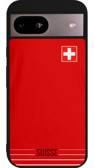 Google Pixel 8a Case Hülle - Silikon schwarz Football shirt Switzerland 2022