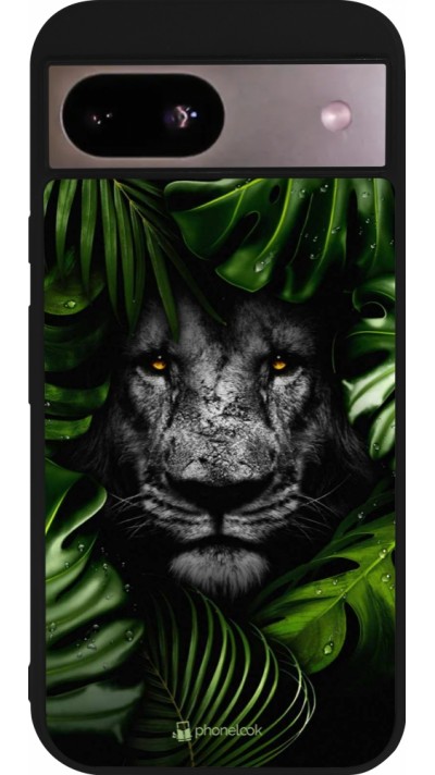 Google Pixel 8a Case Hülle - Silikon schwarz Forest Lion