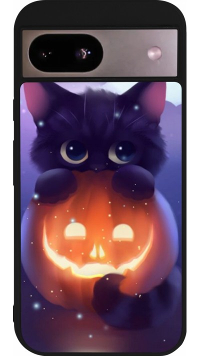 Google Pixel 8a Case Hülle - Silikon schwarz Halloween 17 15