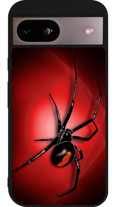 Google Pixel 8a Case Hülle - Silikon schwarz Halloween 2023 spider black widow