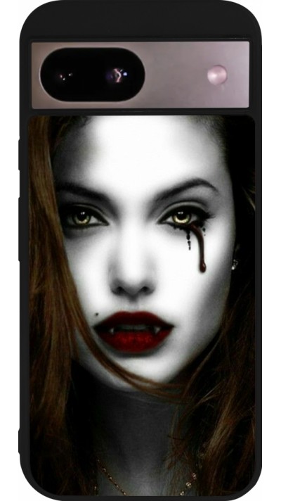 Google Pixel 8a Case Hülle - Silikon schwarz Halloween 2023 gothic vampire