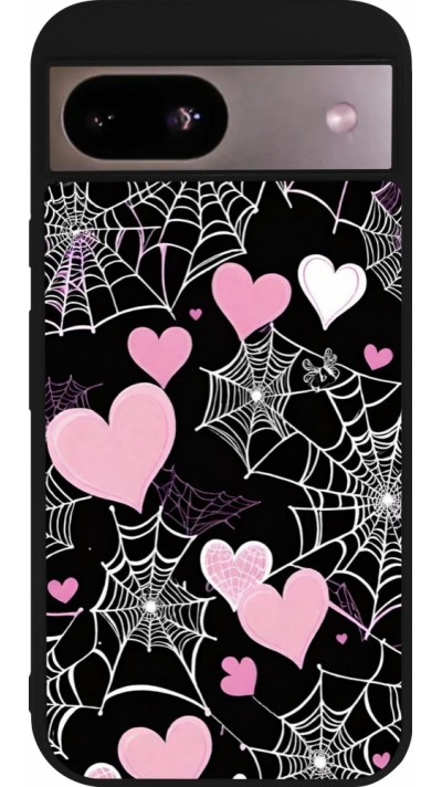 Google Pixel 8a Case Hülle - Silikon schwarz Halloween 2024 girly