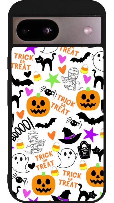 Google Pixel 8a Case Hülle - Silikon schwarz Halloween 2024 trick or treat