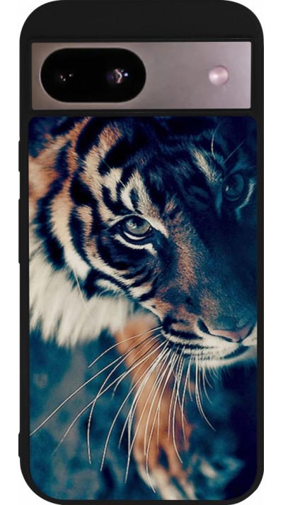 Google Pixel 8a Case Hülle - Silikon schwarz Incredible Lion