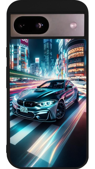 Google Pixel 8a Case Hülle - Silikon schwarz BMW M4 Tokio Nacht