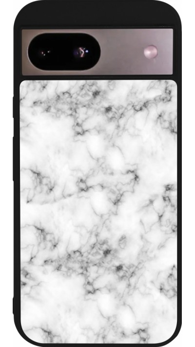 Google Pixel 8a Case Hülle - Silikon schwarz Marble 01