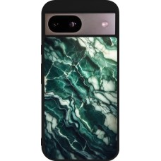 Google Pixel 8a Case Hülle - Silikon schwarz Majestätischer grüner Marmor