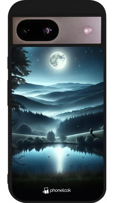 Coque Google Pixel 8a - Silicone rigide noir Night Sky View