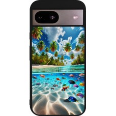 Google Pixel 8a Case Hülle - Silikon schwarz Strandparadies