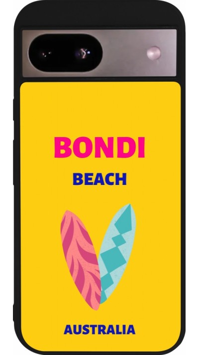 Coque Google Pixel 8a - Silicone rigide noir Pop Summer Destination Bondi