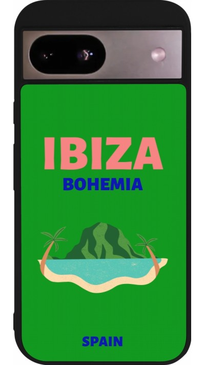 Coque Google Pixel 8a - Silicone rigide noir Pop Summer Destination Ibiza