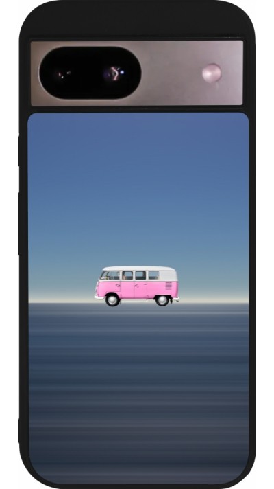 Coque Google Pixel 8a - Silicone rigide noir Spring 23 pink bus