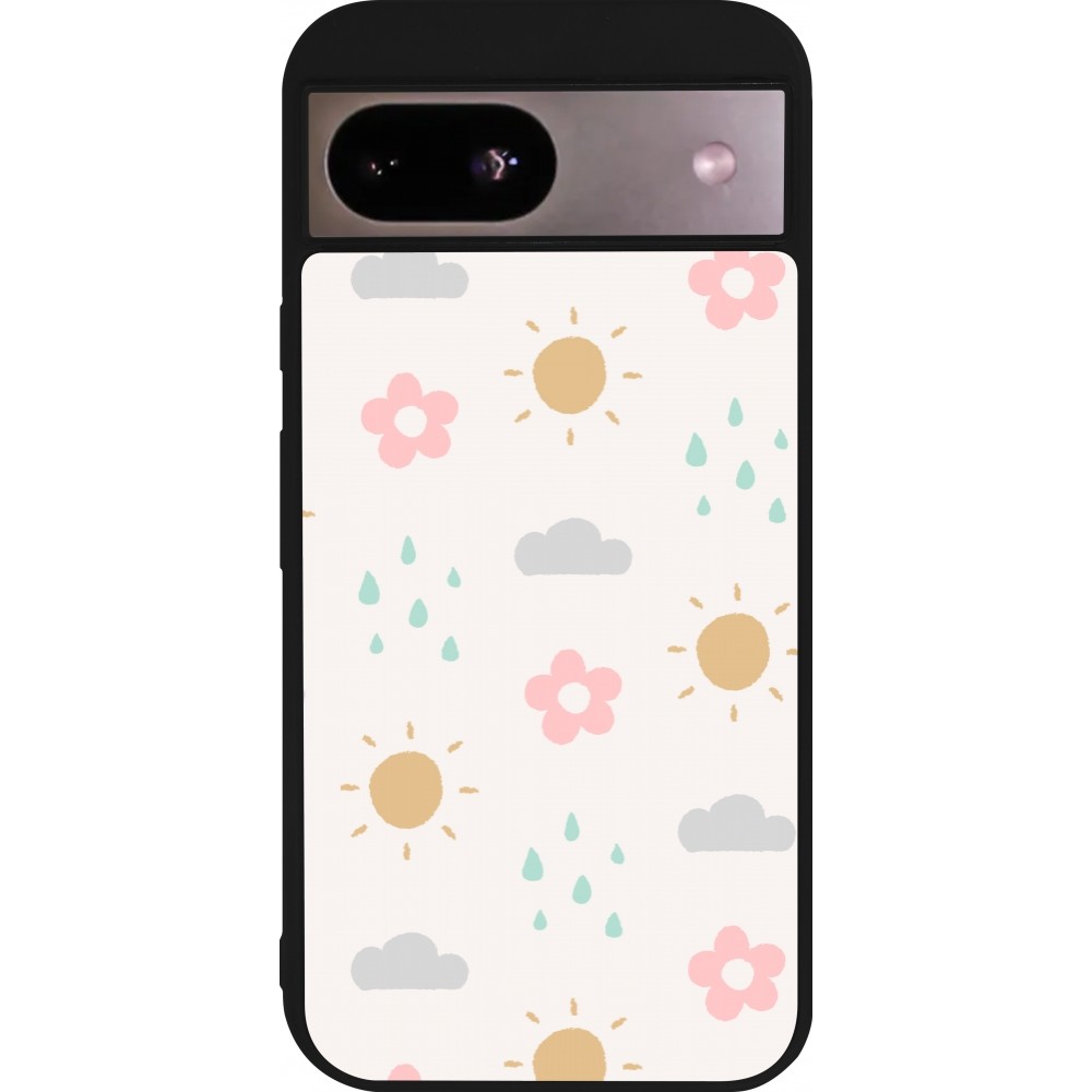 Google Pixel 8a Case Hülle - Silikon schwarz Spring 23 weather