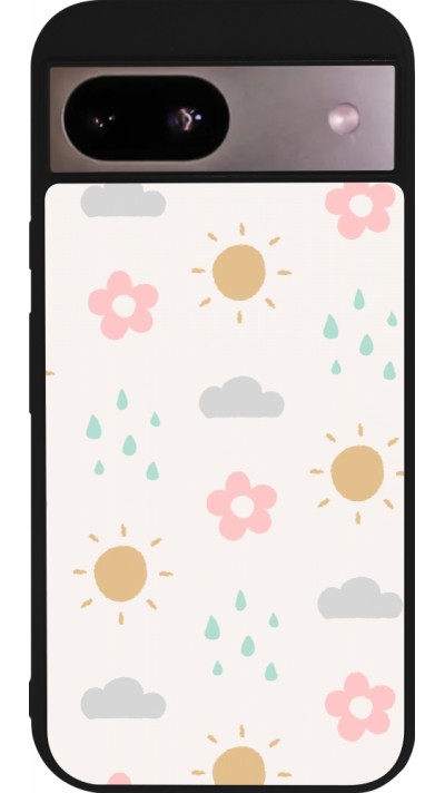 Google Pixel 8a Case Hülle - Silikon schwarz Spring 23 weather