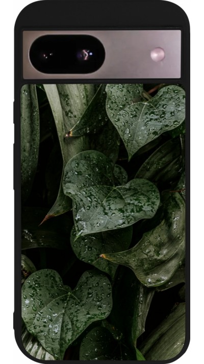 Coque Google Pixel 8a - Silicone rigide noir Spring 23 fresh plants