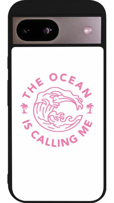 Google Pixel 8a Case Hülle - Silikon schwarz The Ocean is calling me